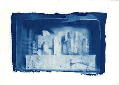 Cianotipo de radio antiguo